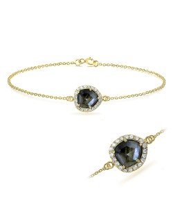 Labradorite with CZ Stones Bracelet BRS-392-GP